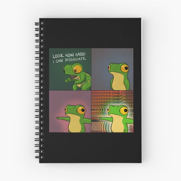 Item preview, Frog Dissociating Dissociation Funny Comic Meme Relatable Animal Asian Art Illustration designed and sold by DingHuArt.