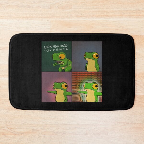 Item preview, Frog Dissociating Dissociation Funny Comic Meme Relatable Animal Asian Art Illustration designed and sold by DingHuArt.