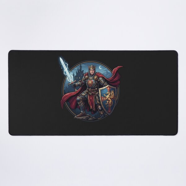 Item preview, King Arthur Medieval Knight with Glowing Sword designed and sold by Owcomm.