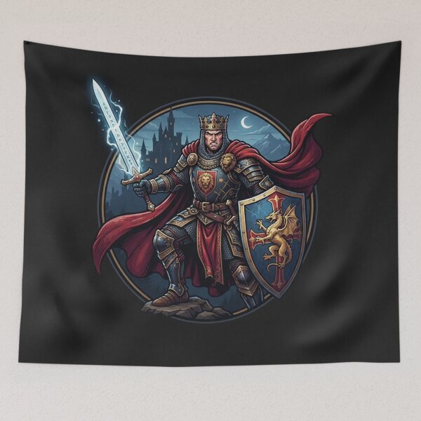 Item preview, King Arthur Medieval Knight with Glowing Sword    designed and sold by Owcomm.