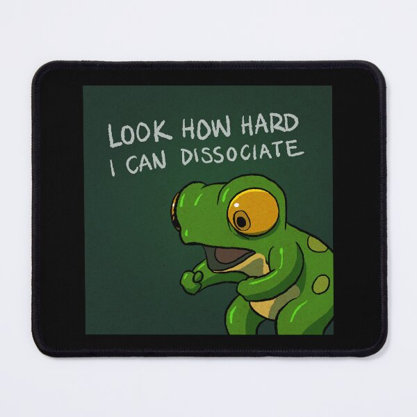 Item preview, Frog Dissociating Dissociation Panel 1 Funny Comic Meme Relatable Animal Asian Art Illustration designed and sold by DingHuArt.