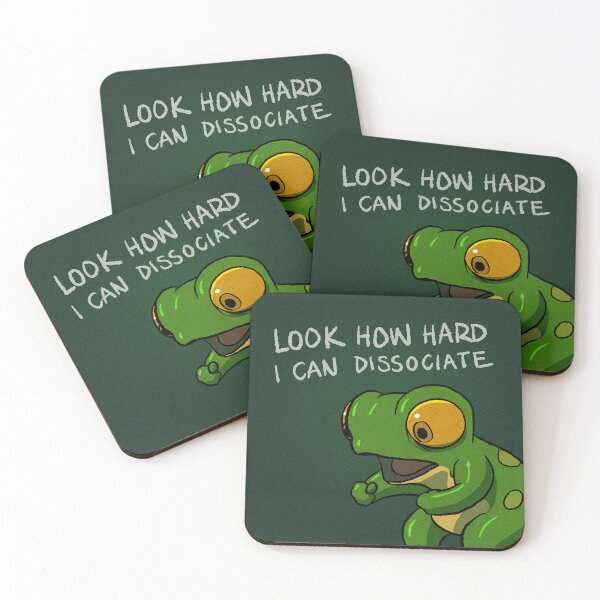 Item preview, Frog Dissociating Dissociation Panel 1 Funny Comic Meme Relatable Animal Asian Art Illustration designed and sold by DingHuArt.