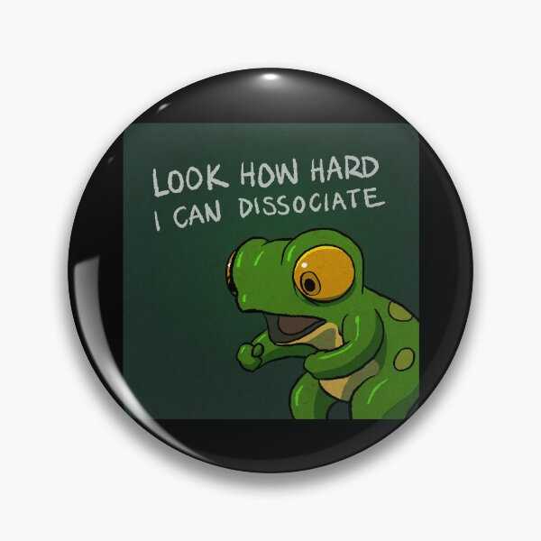 Item preview, Frog Dissociating Dissociation Panel 1 Funny Comic Meme Relatable Animal Asian Art Illustration designed and sold by DingHuArt.
