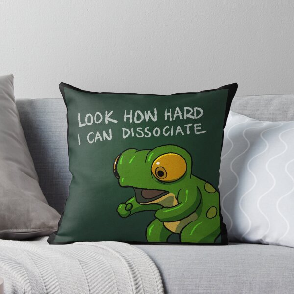 Item preview, Frog Dissociating Dissociation Panel 1 Funny Comic Meme Relatable Animal Asian Art Illustration designed and sold by DingHuArt.