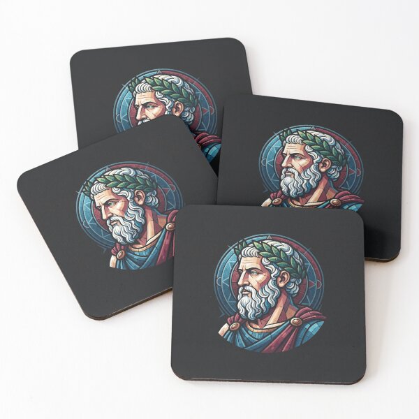 Item preview, Aristotle Greek Philosopher Portrait Mosaic Style designed and sold by Owcomm.