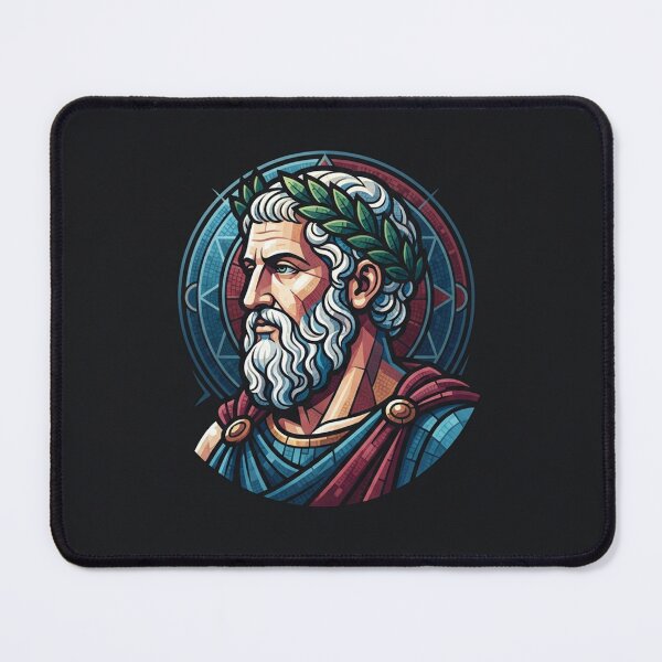 Item preview, Aristotle Greek Philosopher Portrait Mosaic Style designed and sold by Owcomm.