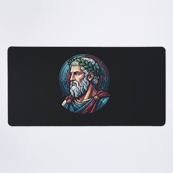 Item preview, Aristotle Greek Philosopher Portrait Mosaic Style designed and sold by Owcomm.
