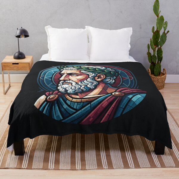 Item preview, Aristotle Greek Philosopher Portrait Mosaic Style designed and sold by Owcomm.