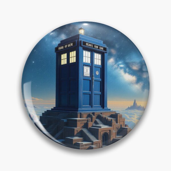 Item preview, Doctor Who Tardis Sky City in the Clouds designed and sold by Creepy Princess Creations.