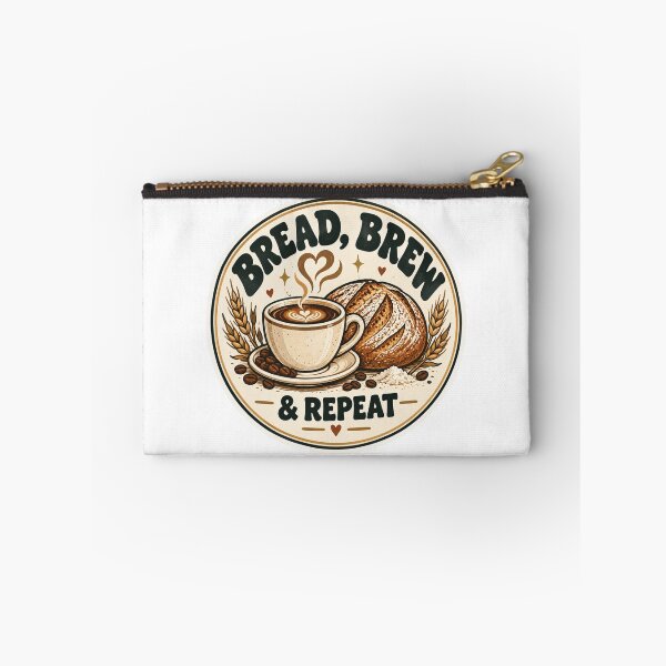 Item preview, Bread Brew Repeat Funny Coffee Sourdough Bakery Sticker designed and sold by KaBaRen.