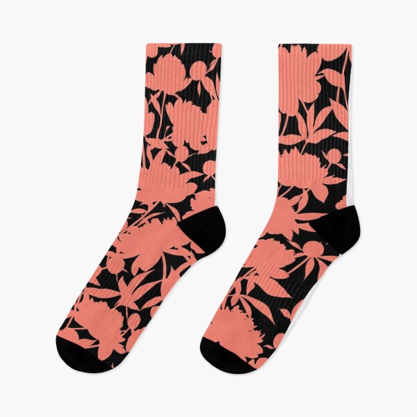 Item preview, Coral Peony Floral Silhouette Seamless Pattern designed and sold by Owcomm.