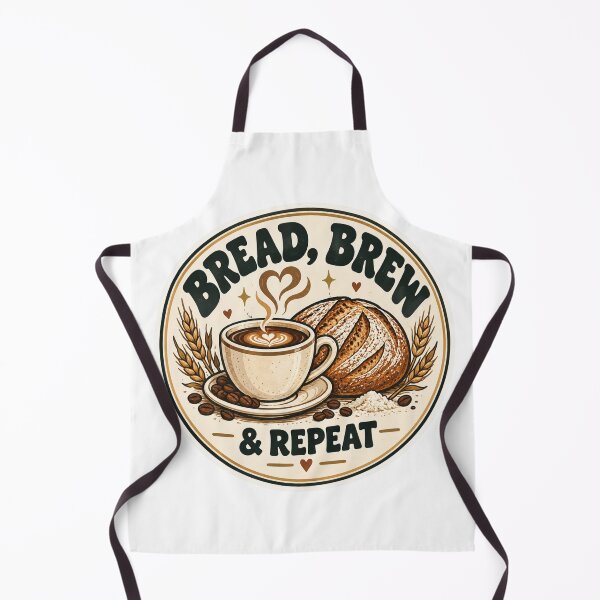 Item preview, Bread Brew Repeat Funny Coffee Sourdough Bakery Sticker designed and sold by KaBaRen.