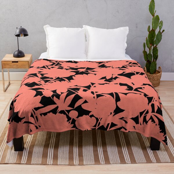 Item preview, Coral Peony Floral Silhouette Seamless Pattern designed and sold by Owcomm.