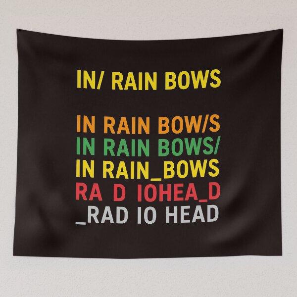 Item preview, Abstract Typography Wordplay "In Rain Bows" "Rad Iohead" designed and sold by FlipStrawSpot.