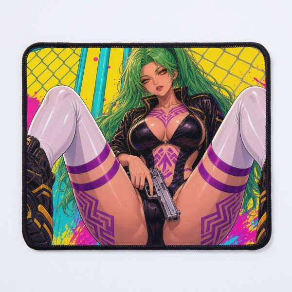 Item preview, Nyx Vex: Neon Street – Wide Angle Cyberpunk Girl designed and sold by JackDraws88.