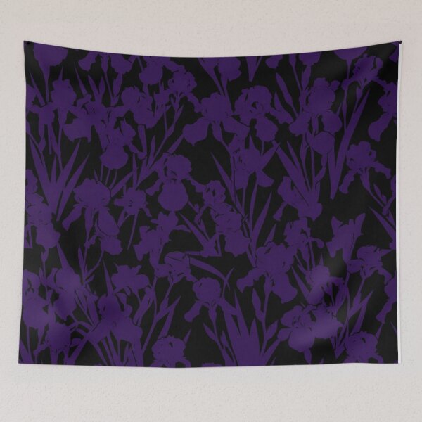 Item preview, Dark Purple Iris Flower Floral Pattern designed and sold by Owcomm.