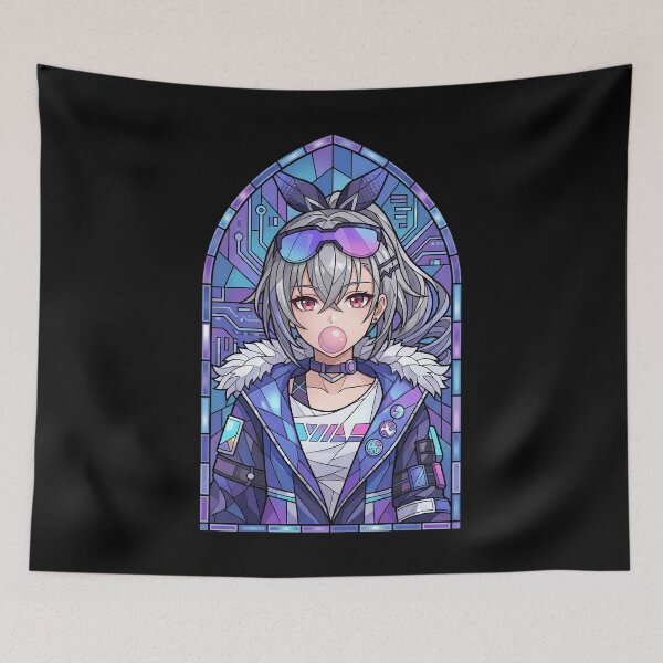 Item preview, Silver Wolf Honkai Star Rail Cyber Bubblegum Portrait designed and sold by mildaclairmo.