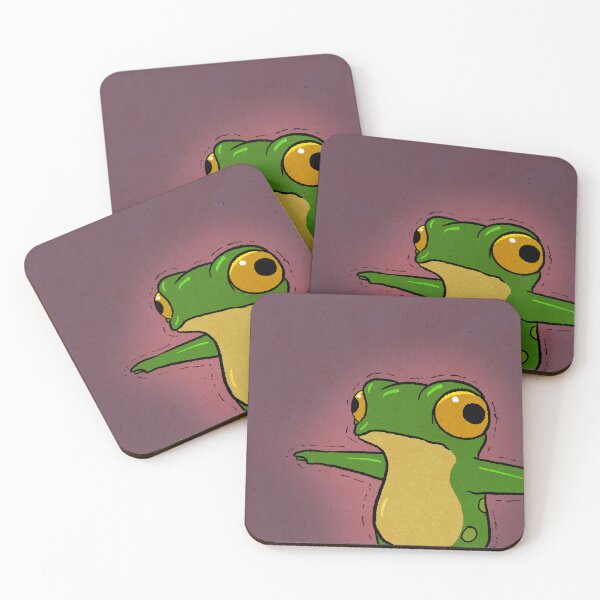 Item preview, Frog Dissociating Dissociation Panel 3 Funny Comic Meme Relatable Animal Asian Art Illustration designed and sold by DingHuArt.