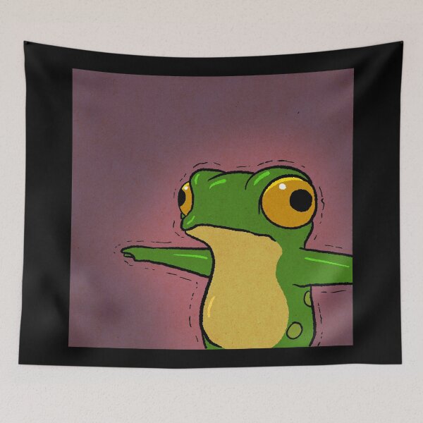 Item preview, Frog Dissociating Dissociation Panel 3 Funny Comic Meme Relatable Animal Asian Art Illustration designed and sold by DingHuArt.