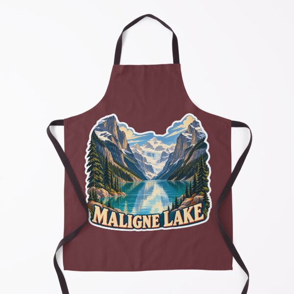 Item preview, Maligne Lake Jasper National Park Vintage Travel Print designed and sold by PinUpPizzazz.