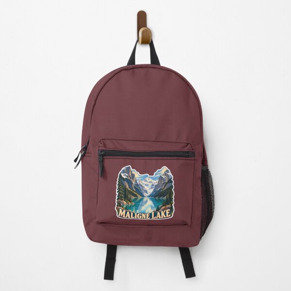 Item preview, Maligne Lake Jasper National Park Vintage Travel Print designed and sold by PinUpPizzazz.