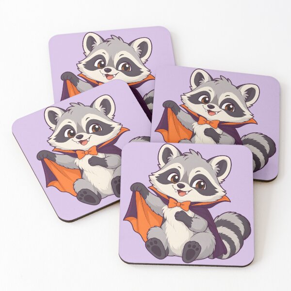 Item preview, Lindo mapache vampiro: un animal espeluznante para Halloween. designed and sold by ChromaRune.