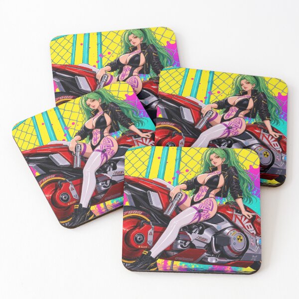 Item preview, Nyx Vex: Street Machine – Cyberpunk Motorcycle Girl designed and sold by JackDraws88.