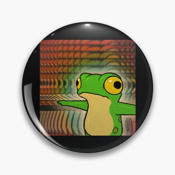 Item preview, Frog Dissociating Dissociation Panel 4 Funny Comic Meme Relatable Animal Asian Art Illustration designed and sold by DingHuArt.