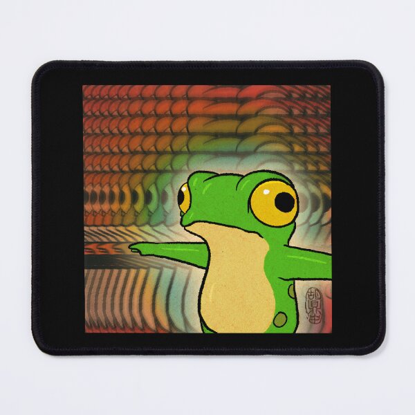 Item preview, Frog Dissociating Dissociation Panel 4 Funny Comic Meme Relatable Animal Asian Art Illustration designed and sold by DingHuArt.