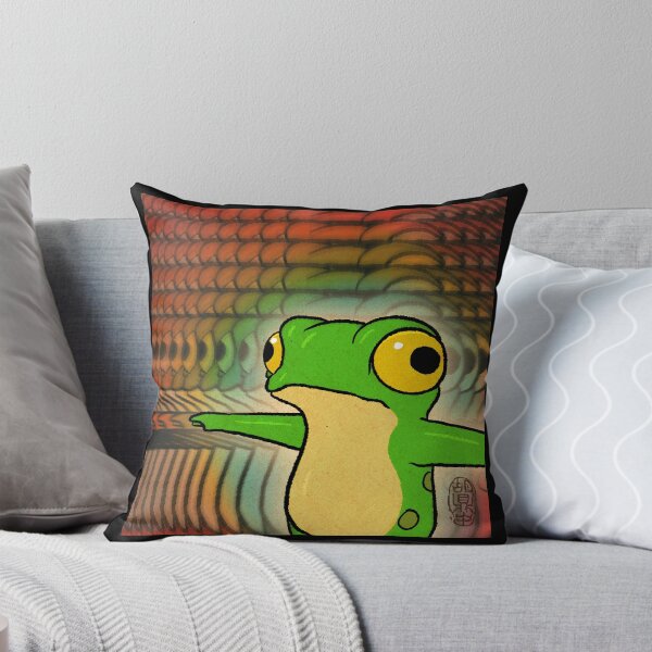 Item preview, Frog Dissociating Dissociation Panel 4 Funny Comic Meme Relatable Animal Asian Art Illustration designed and sold by DingHuArt.
