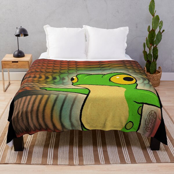 Item preview, Frog Dissociating Dissociation Panel 4 Funny Comic Meme Relatable Animal Asian Art Illustration designed and sold by DingHuArt.
