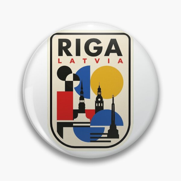 Artikelvorschau, Retro Riga Bauhaus Geometrische Skyline entworfen und verkauft von k3rstman1.
