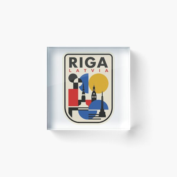 Item preview, Retro Riga Bauhaus Geometric Skyline designed and sold by k3rstman1.