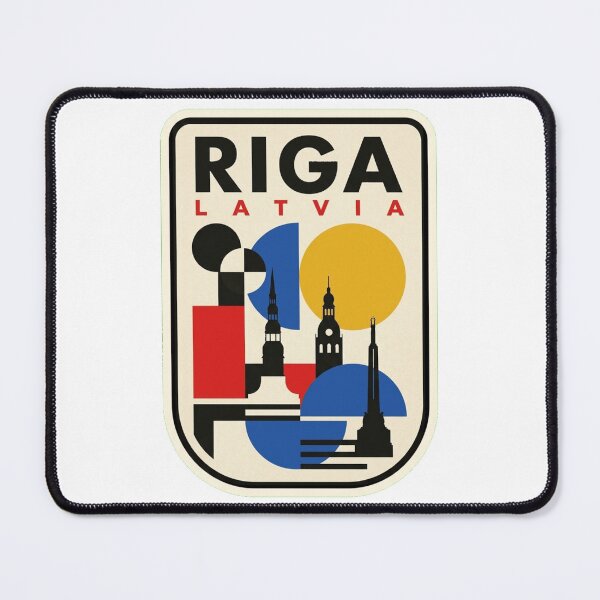 Item preview, Retro Riga Bauhaus Geometric Skyline designed and sold by k3rstman1.