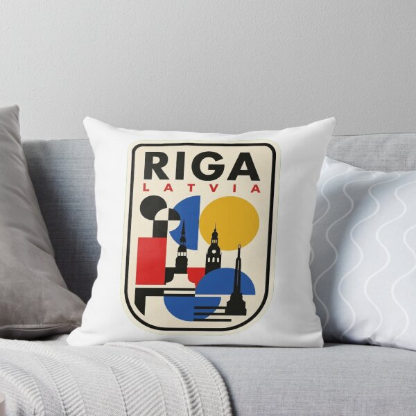 Item preview, Retro Riga Bauhaus Geometric Skyline designed and sold by k3rstman1.