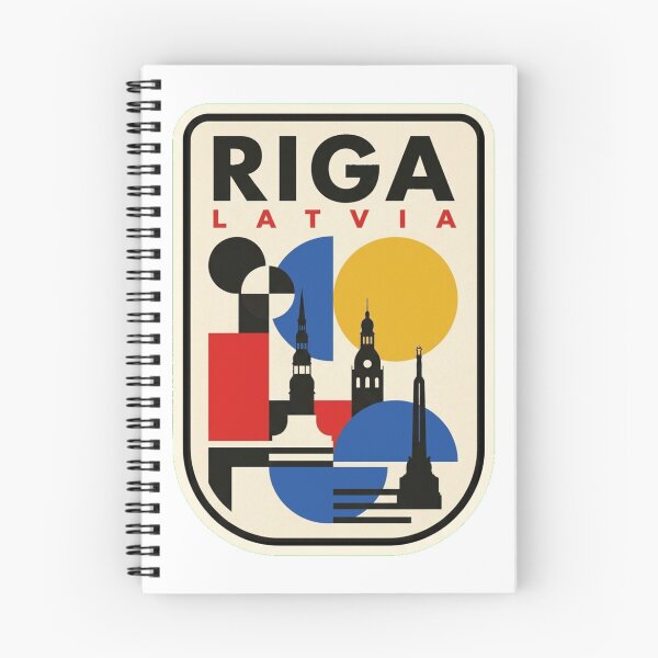 Item preview, Retro Riga Bauhaus Geometric Skyline designed and sold by k3rstman1.