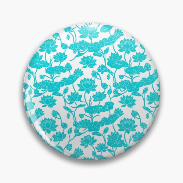 Item preview, Turquoise Lotus Floral Botanical Seamless Pattern designed and sold by Owcomm.