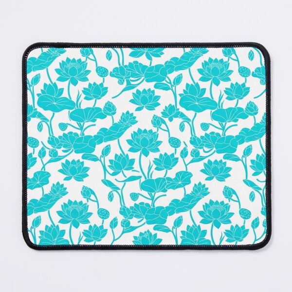 Item preview, Turquoise Lotus Floral Botanical Seamless Pattern designed and sold by Owcomm.