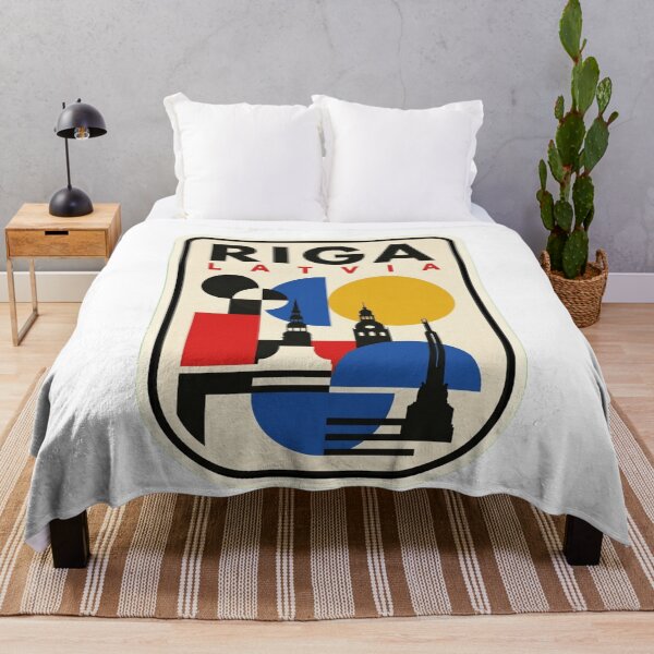 Item preview, Retro Riga Bauhaus Geometric Skyline designed and sold by k3rstman1.
