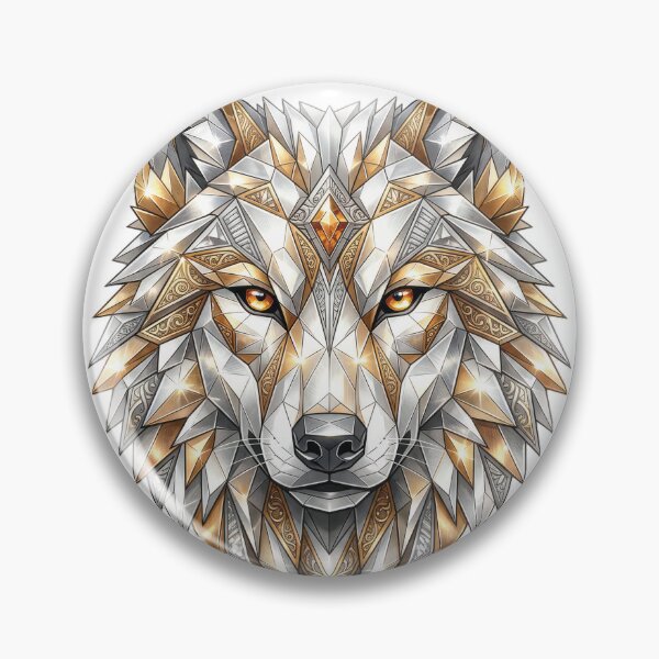 Item preview, Silver and Gold Gemstone Wolf designed and sold by Diego Bessa.