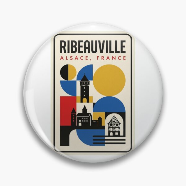 Item preview, Retro Ribeauville Bauhaus Geometric Skyline designed and sold by k3rstman1.