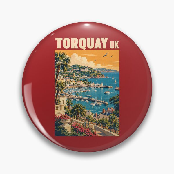 Artikelvorschau, Torquay Reiseplakat Vintage Retro Kunst entworfen und verkauft von windmildesigner.