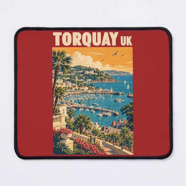 Item preview, Torquay Travel Poster Vintage Retro Art designed and sold by windmildesigner.