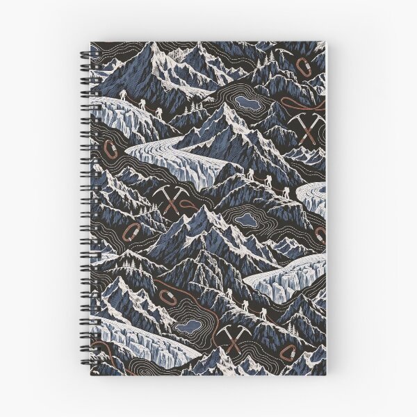 Item preview, Alpine Summit Repeat Peaks Glaciers and Ice Axes | Mountaineering Print designed and sold by StickyGuys.