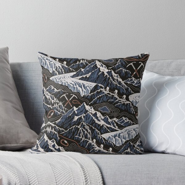 Item preview, Alpine Summit Repeat Peaks Glaciers and Ice Axes | Mountaineering Print designed and sold by StickyGuys.