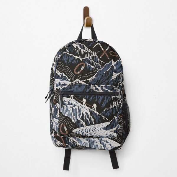 Item preview, Alpine Summit Repeat Peaks Glaciers and Ice Axes | Mountaineering Print designed and sold by StickyGuys.