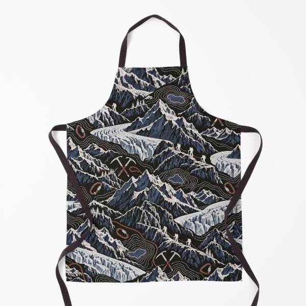 Item preview, Alpine Summit Repeat Peaks Glaciers and Ice Axes | Mountaineering Print designed and sold by StickyGuys.
