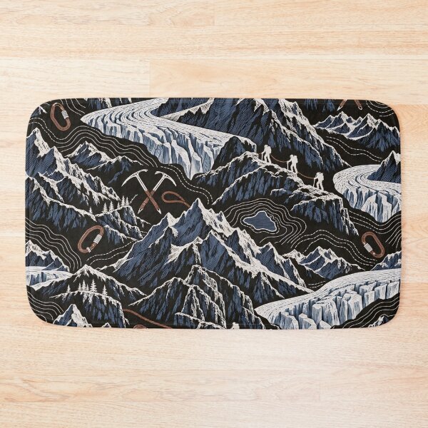 Item preview, Alpine Summit Repeat Peaks Glaciers and Ice Axes | Mountaineering Print designed and sold by StickyGuys.