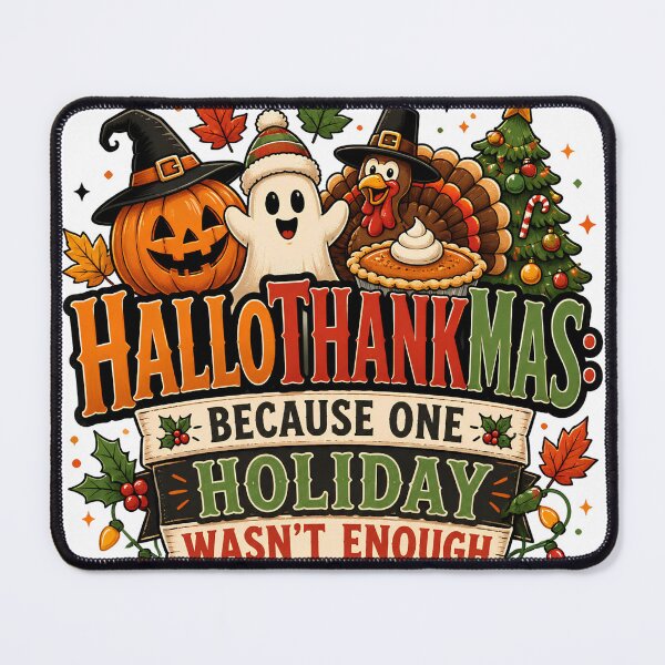Item preview, Hallothankmas Because One Holiday Wasn't Enough Funny Halloween Thanksgiving Christmas designed and sold by CuteDesignables.