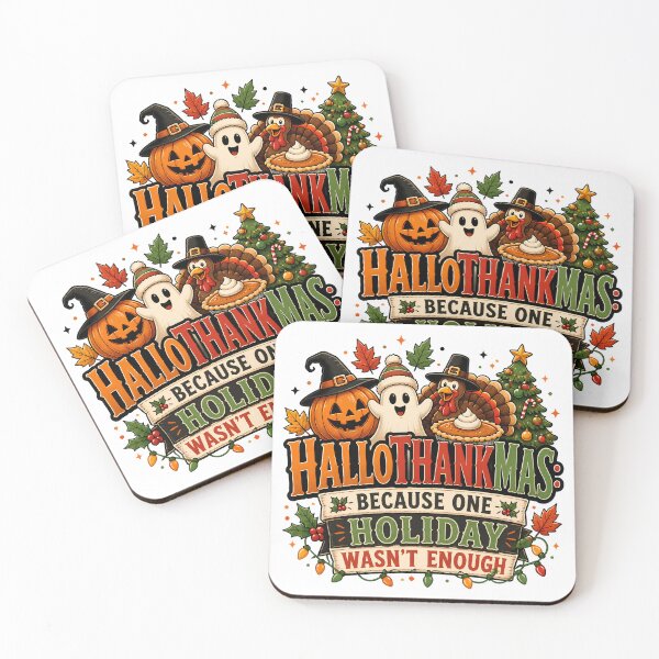 Item preview, Hallothankmas Because One Holiday Wasn't Enough Funny Halloween Thanksgiving Christmas designed and sold by CuteDesignables.